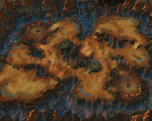 Carte StarCraft 2 : Blistering Sands - Dsert ardent