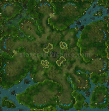 Carte StarCraft II : Lost Temple - Temple oubli